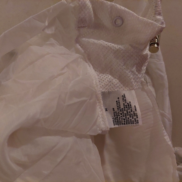 Athletic Collection by 26 International White Sz M Windbreaker Lightweight Nylon - Picture 6 of 9